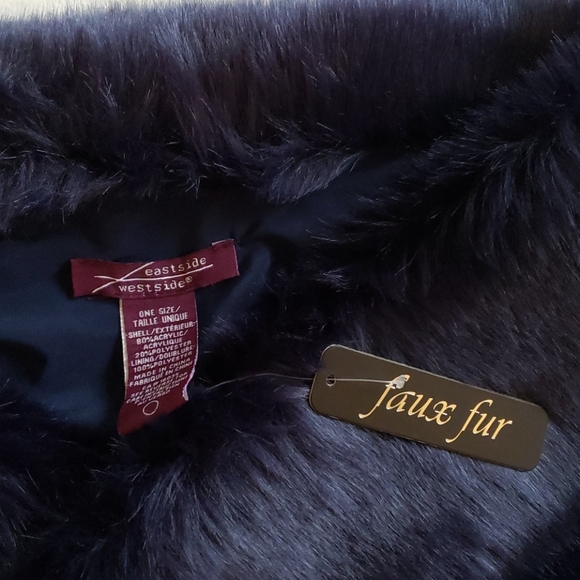 East side West side dark blue navy scarf - Picture 3 of 7